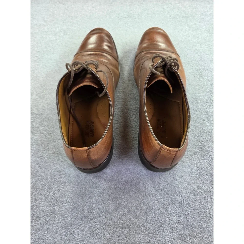 Johnston & Murphy Mens 20-3916 Cap Toe Oxford Shoes 11.5M Brown Professional